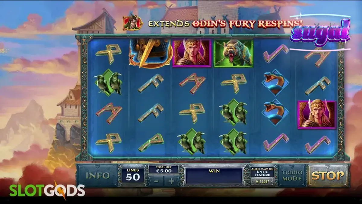 Age of the Gods Norse King of Asgard slot game screen